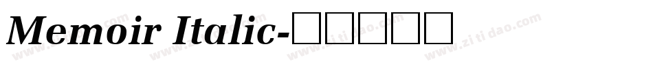 Memoir Italic字体转换